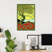  nieuwe kunststructuur en zonsondergang door G. Co Poster (Thuiskantoor)