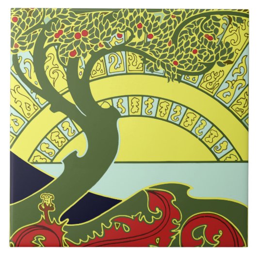  nieuwe kunststructuur en zonsondergang door G. Co Tegeltje (Voorkant)