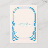  nieuwe kunstvogels met speciale trekvogels visitekaartje (Achterkant)