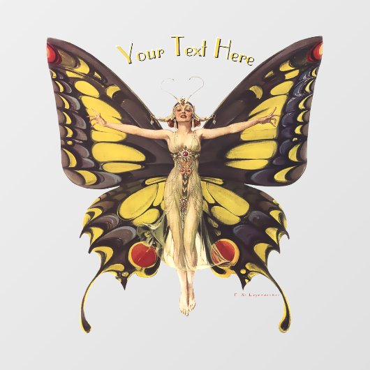  nieuwe kunstvrouw met vlindervleugels raamsticker (Vel)