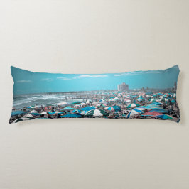 Nieuwe kustlijn strand kunst van Jersey Lichaamskussen