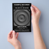 Nieuwe lancering Album - zwart Flyer (Hand)