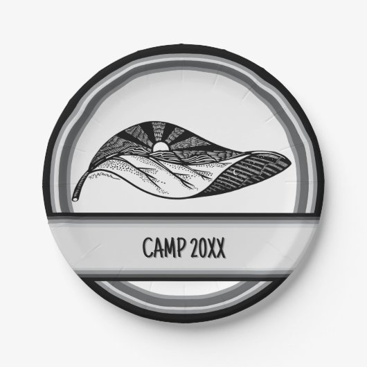 Nieuwe Leaf Horizon gepersonaliseerde camping pick Papieren Bordje (Voorkant)