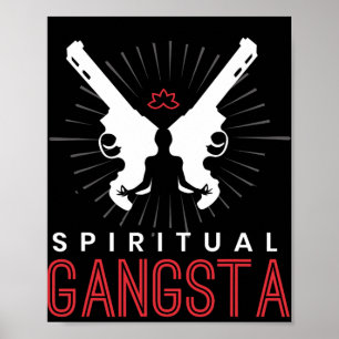 Nieuwe Leeftijd Spirituele Yoga Gangster Verlicht Poster