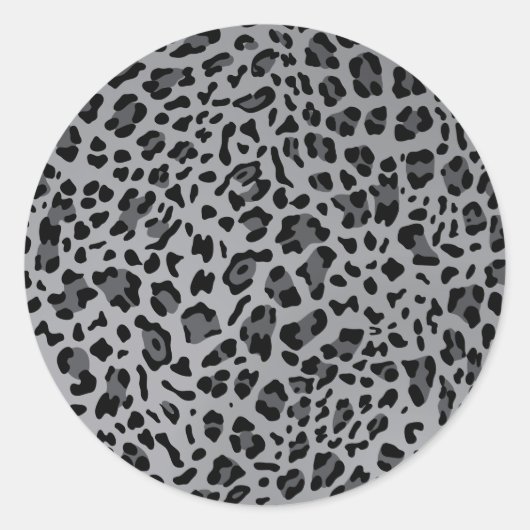 Nieuwe leopard-structuur 11 ronde sticker (Voorkant)