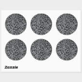 Nieuwe leopard-structuur 11 ronde sticker (Vel)