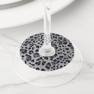 Nieuwe leopard-structuur 11 wijnglaslabel