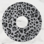 Nieuwe leopard-structuur 11 wijnglaslabel (Voorkant)