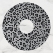 Nieuwe leopard-structuur 11 wijnglaslabel (Achterkant)