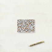 Nieuwe leopard-structuur 5 post-it® notes (Op bureau)