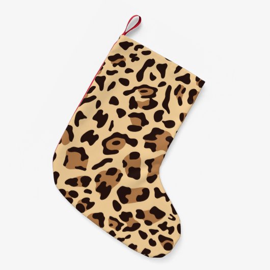 Nieuwe leopard-structuur 6 kleine kerstsok (Voorkant (Hangend))