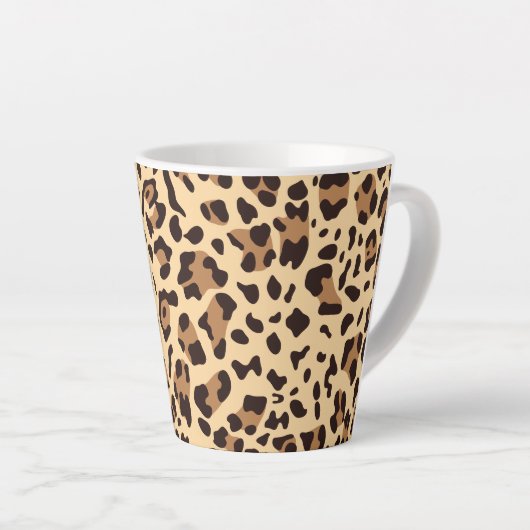 Nieuwe leopard-structuur 6 latte mok (Rechterhoek)
