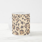 Nieuwe leopard-structuur 6 matglas koffiemok (Voorkant links)