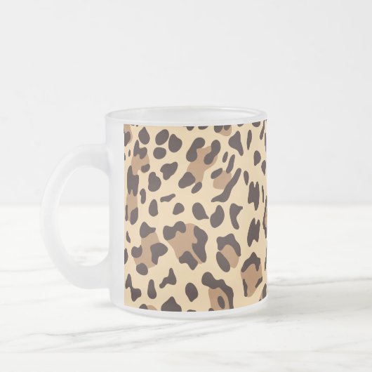 Nieuwe leopard-structuur 6 matglas koffiemok (Links)