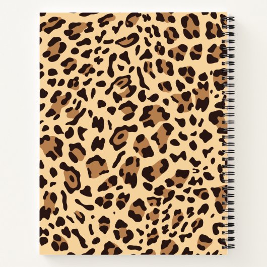 Nieuwe leopard-structuur 6 notitieboek (Achterkant)
