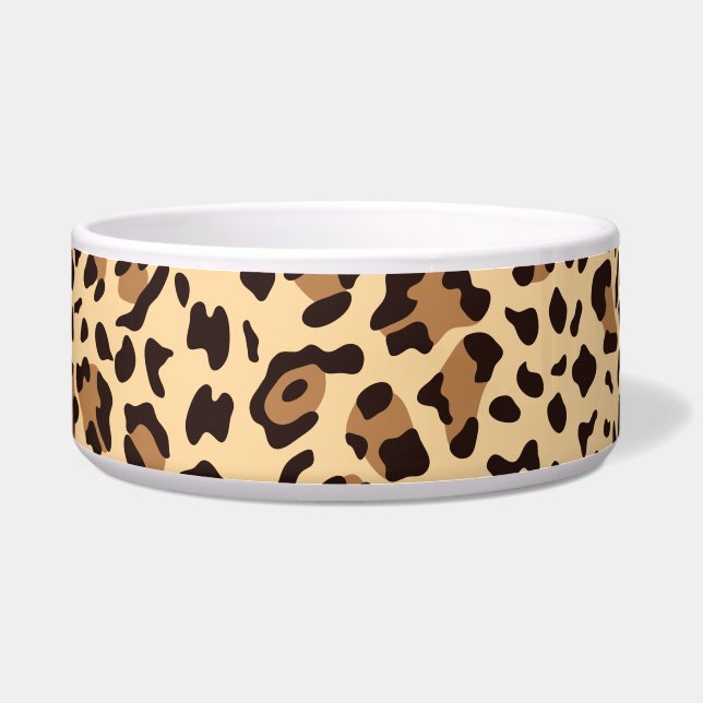 Nieuwe leopard-structuur 6 voerbakje (Voorkant)