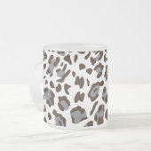 Nieuwe leopard-structuur 7 matglas koffiemok (Voorkant links)