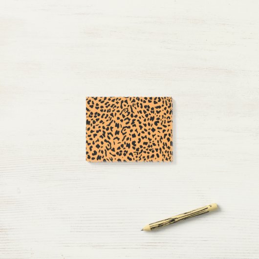 Nieuwe leopard-structuur 8 post-it® notes (Op bureau)