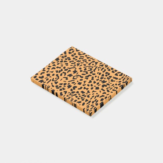 Nieuwe leopard-structuur 8 post-it® notes (Schuin)