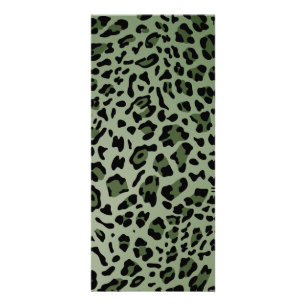 Nieuwe leopardtextuur 12 reclamekaart