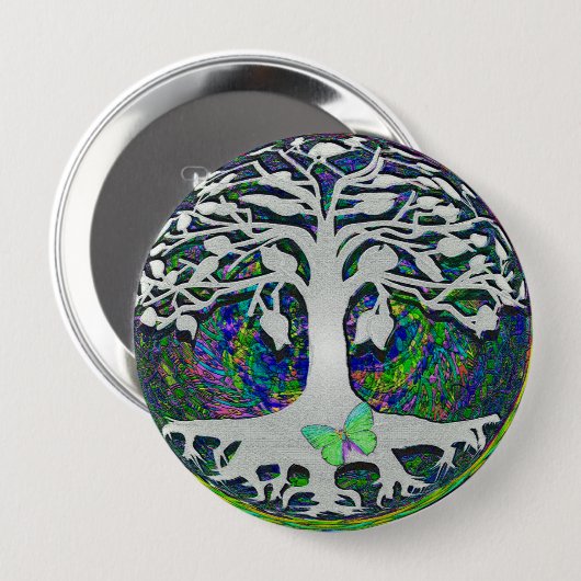 Nieuwe levensbegin van Amelia Carrie Ronde Button 4,0 Cm (Voorkant /achterkant)