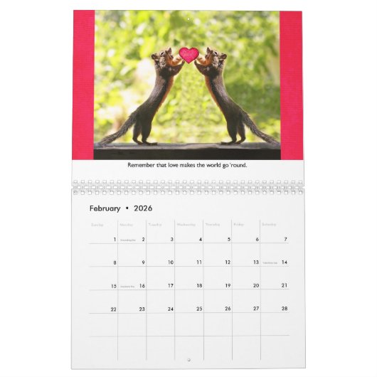 Nieuwe levenslessen van Squiggy de Squirrel Kalender (Feb 2026)