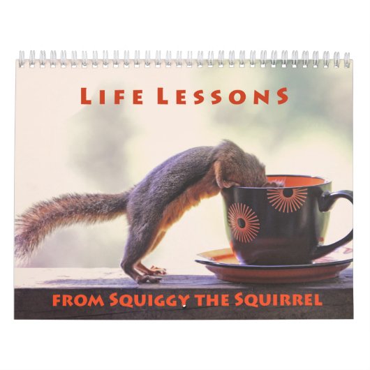 Nieuwe levenslessen van Squiggy de Squirrel Kalender (Hoes)