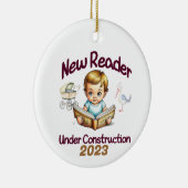Nieuwe lezer in aanbouw keramisch ornament (Rechts)
