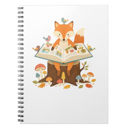 Nieuwe lezer in het bos notitieboek (Voorkant)