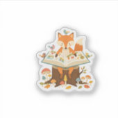 Nieuwe lezer in het bos sticker (Voorkant)