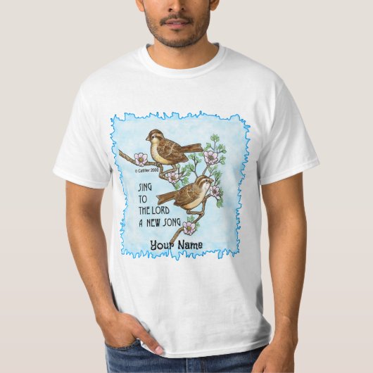 Nieuwe Lied Vogels Christelijk T-shirt (Voorkant)