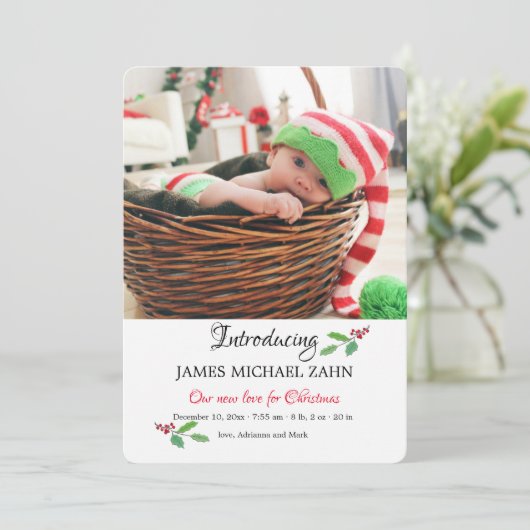 Nieuwe liefde voor kerstfoto's Aankondiging (Staand voorkant)