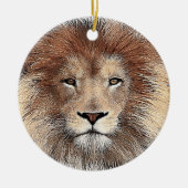 Nieuwe lionafdrukken keramisch ornament (Voorkant)