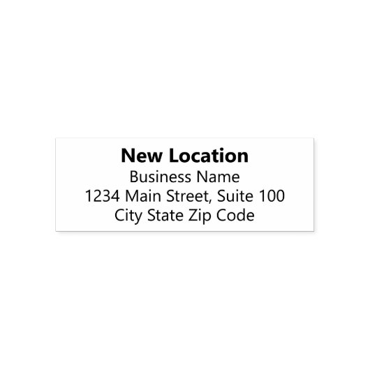 Nieuwe locatie Bedrijfsnaam Retouradres Zelfinktende Stempel (Design)