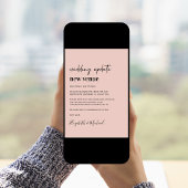 Nieuwe locatie Blush Roze Trouwupdate Aankondiging