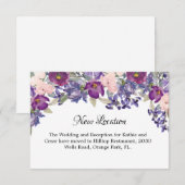 Nieuwe locatie bruiloft kaart (Voorkant / Achterkant)