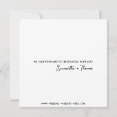 Nieuwe locatie bruiloft update Wijziging van plann Aankondiging (Achterkant)