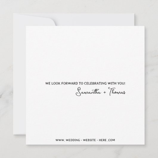 Nieuwe locatie bruiloft update Wijziging van plann Aankondiging (Achterkant)