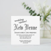 Nieuwe locatie Gothic Wedding Update Wijziging van Aankondiging (Staand voorkant)