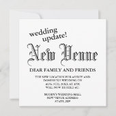 Nieuwe locatie Gothic Wedding Update Wijziging van Aankondiging (Voorkant)