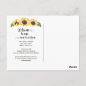 Nieuwe locatie Sunflower Business Adreswijziging Briefkaart (Achterkant)