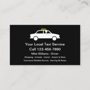 Nieuwe Lokale Taxi Dienst Zakelijke Kaarten Visitekaartje