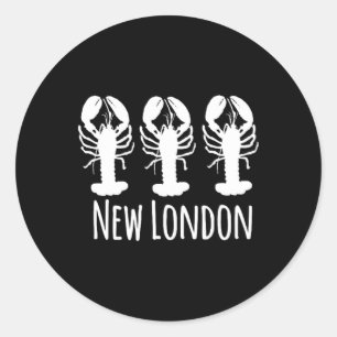 Nieuwe Londense kustkreeftenvisserij zeilen Ronde Sticker