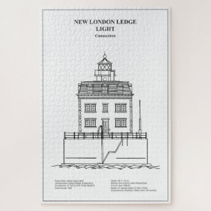 Nieuwe London Ledge Lighthouse - Connecticut - BD Legpuzzel