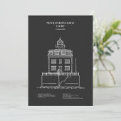 Nieuwe London Ledge Lighthouse - Connecticut – PD Bedankkaart (Staand voorkant)