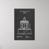 Nieuwe London Ledge Lighthouse - Connecticut – PD Canvas Afdruk (Voorkant)