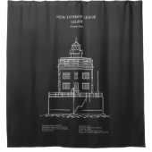Nieuwe London Ledge Lighthouse - Connecticut – PD Douchegordijn (Voorkant)