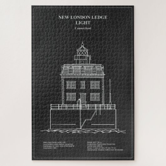 Nieuwe London Ledge Lighthouse - Connecticut – PD Legpuzzel (Verticaal)