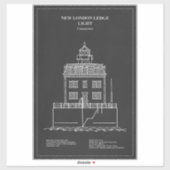 Nieuwe London Ledge Lighthouse - Connecticut – PD Sticker (Vel)