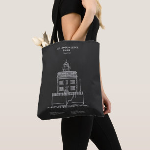 Nieuwe London Ledge Lighthouse - Connecticut – PD Tote Bag